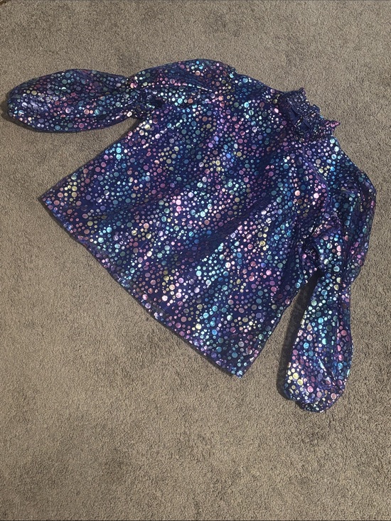 Ashley Stewart Tops - Ashley Stewart Purple Iridescent Polka Dot Blouse, Size 18